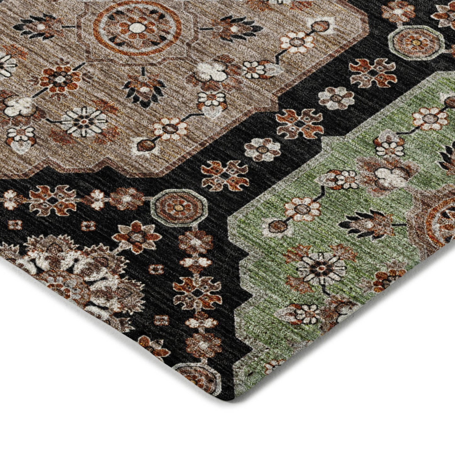 Machine Made Silk Road SR7 Black - Dalyn Rugs