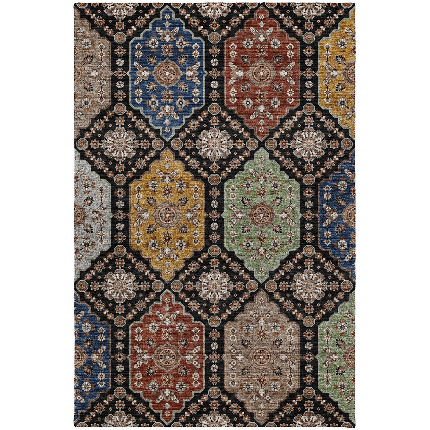 Machine Made Silk Road SR7 Black - Dalyn Rugs