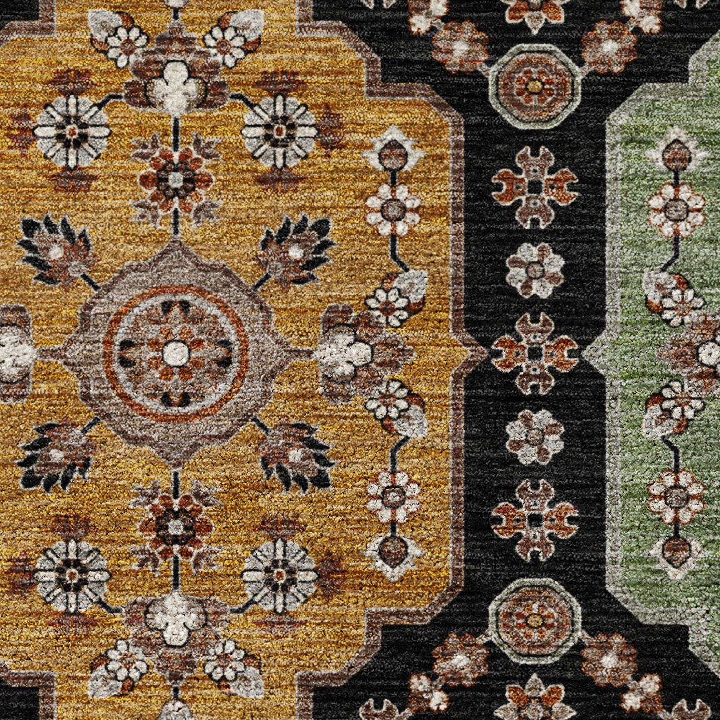 Machine Made Silk Road SR7 Black - Dalyn Rugs