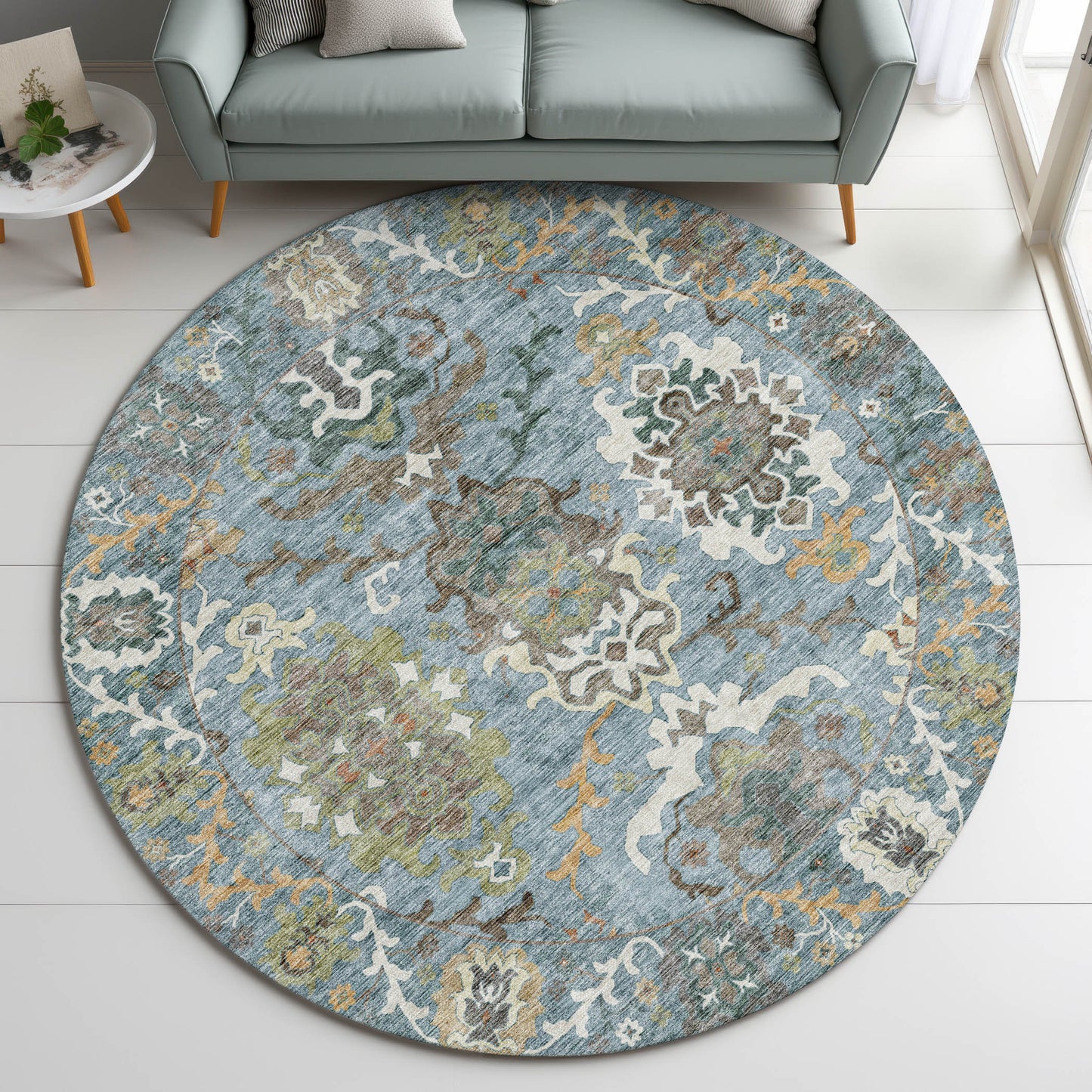 Machine Made Silk Road SR8 Aqua - Dalyn Rugs