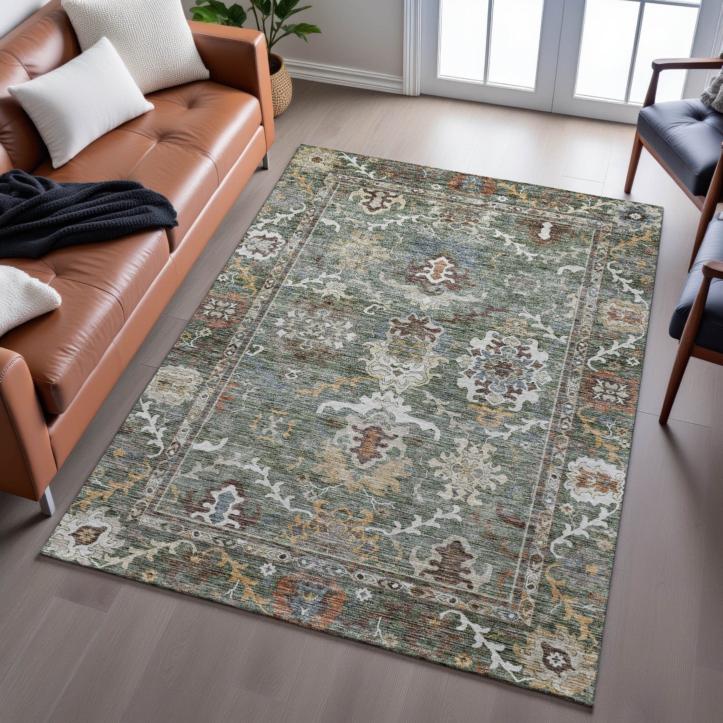 Machine Made Silk Road SR8 Basil - Dalyn Rugs
