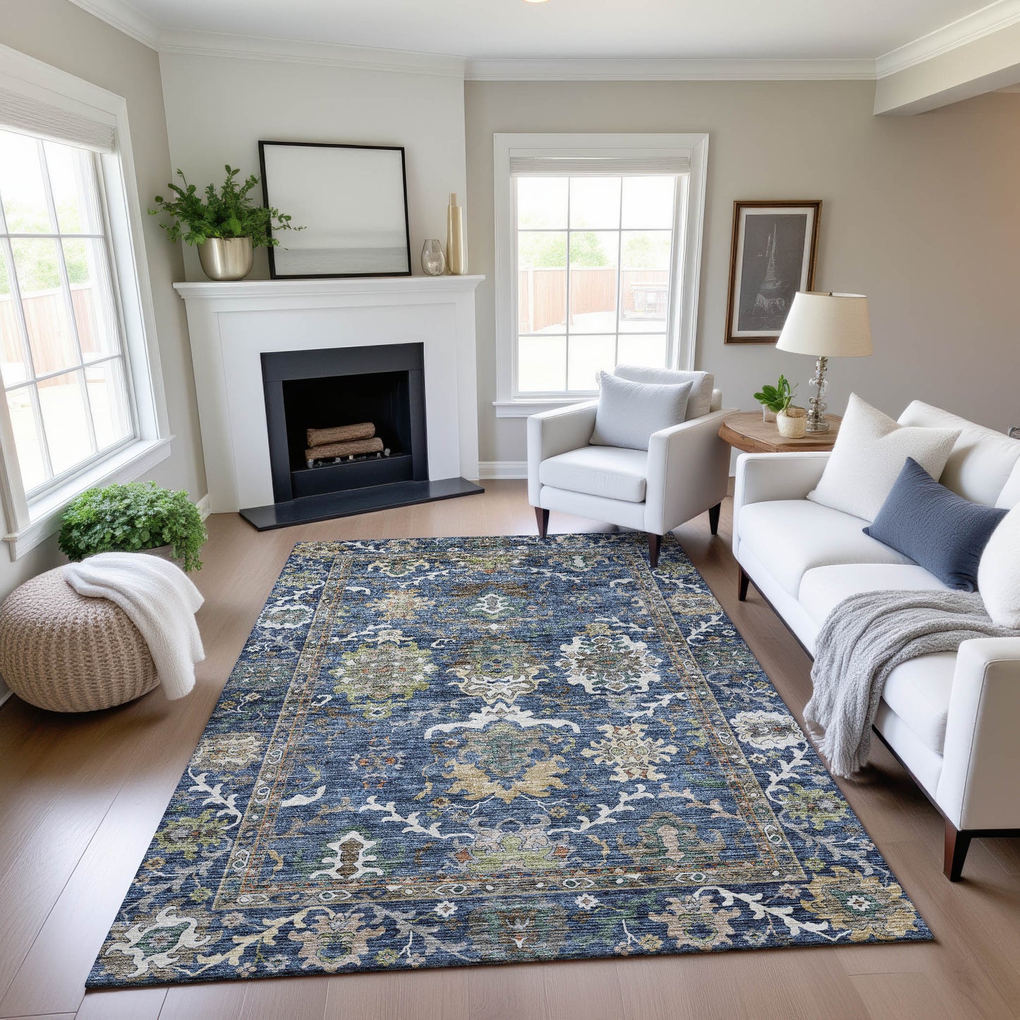 Machine Made Silk Road SR8 Navy - Dalyn Rugs