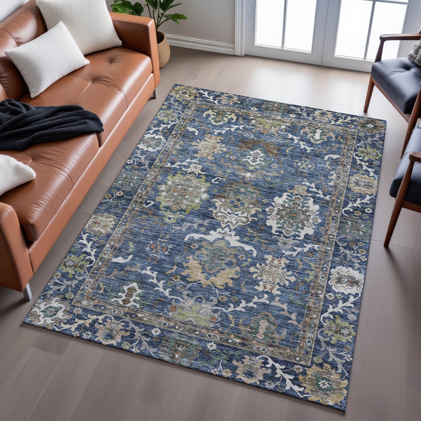Machine Made Silk Road SR8 Navy - Dalyn Rugs