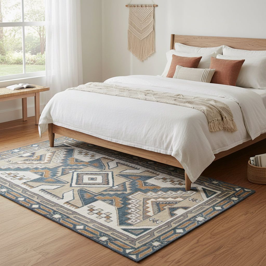 Southwest SU489A Gray/Tan Hand-Tufted Rug - Rizzy