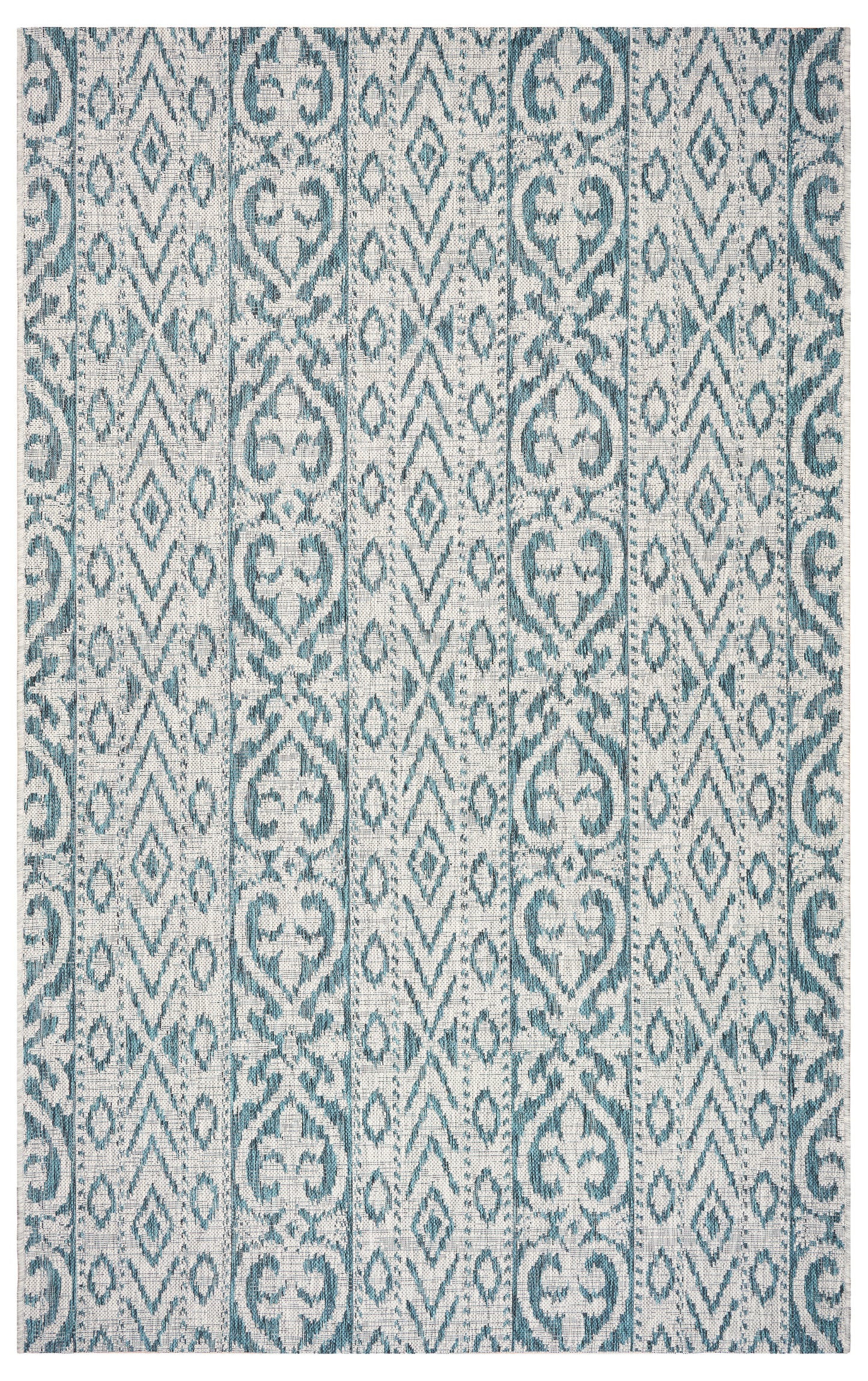 SUNSH-81242 Transitional/Casual Machine Made Blue/Gray Polypropylene Indoor/Outdoor Area Rugs - LR Home