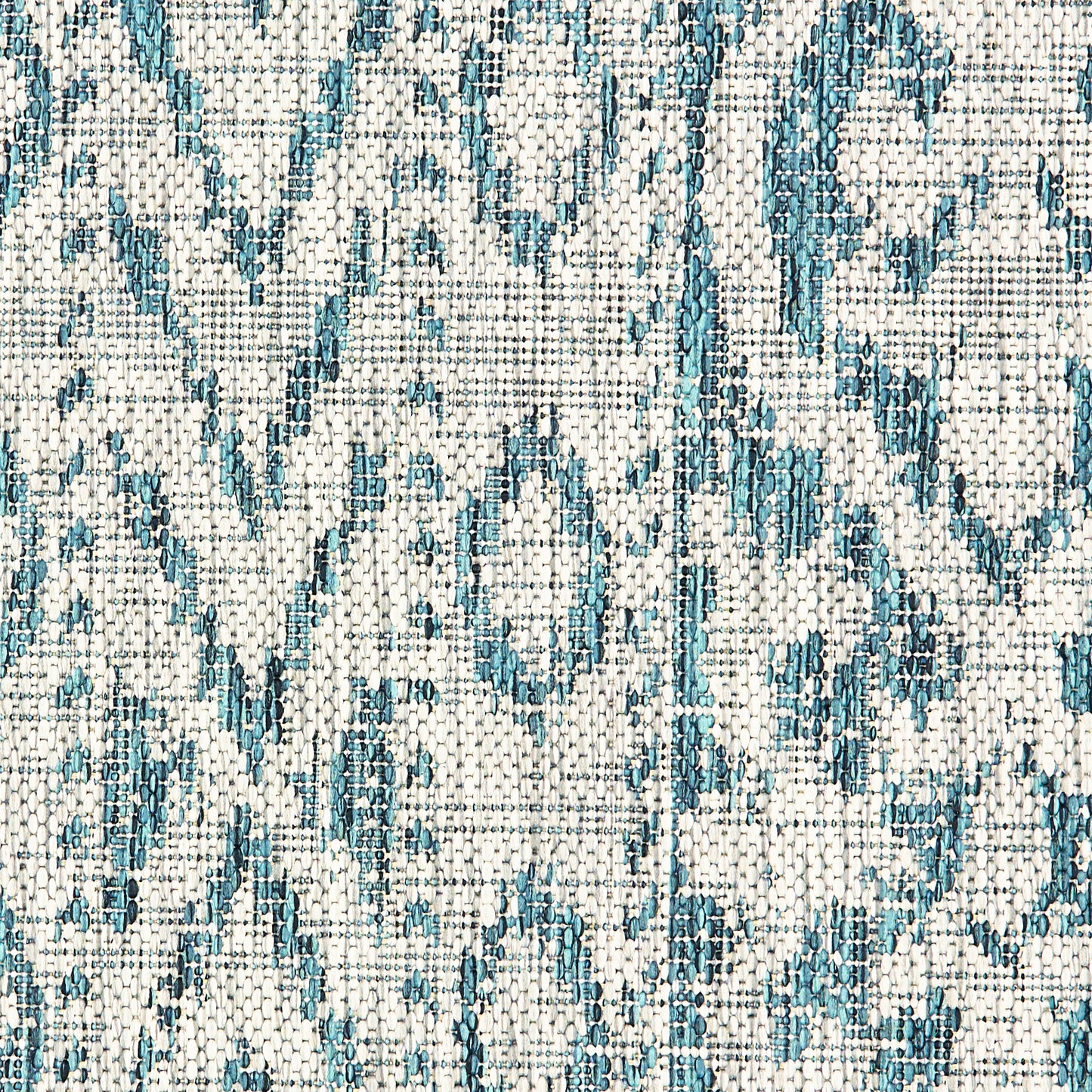 Sunshower-81242 Transitional Power-Loomed Blue/Gray Polypropylene Indoor/Outdoor Area Rug - LR Home