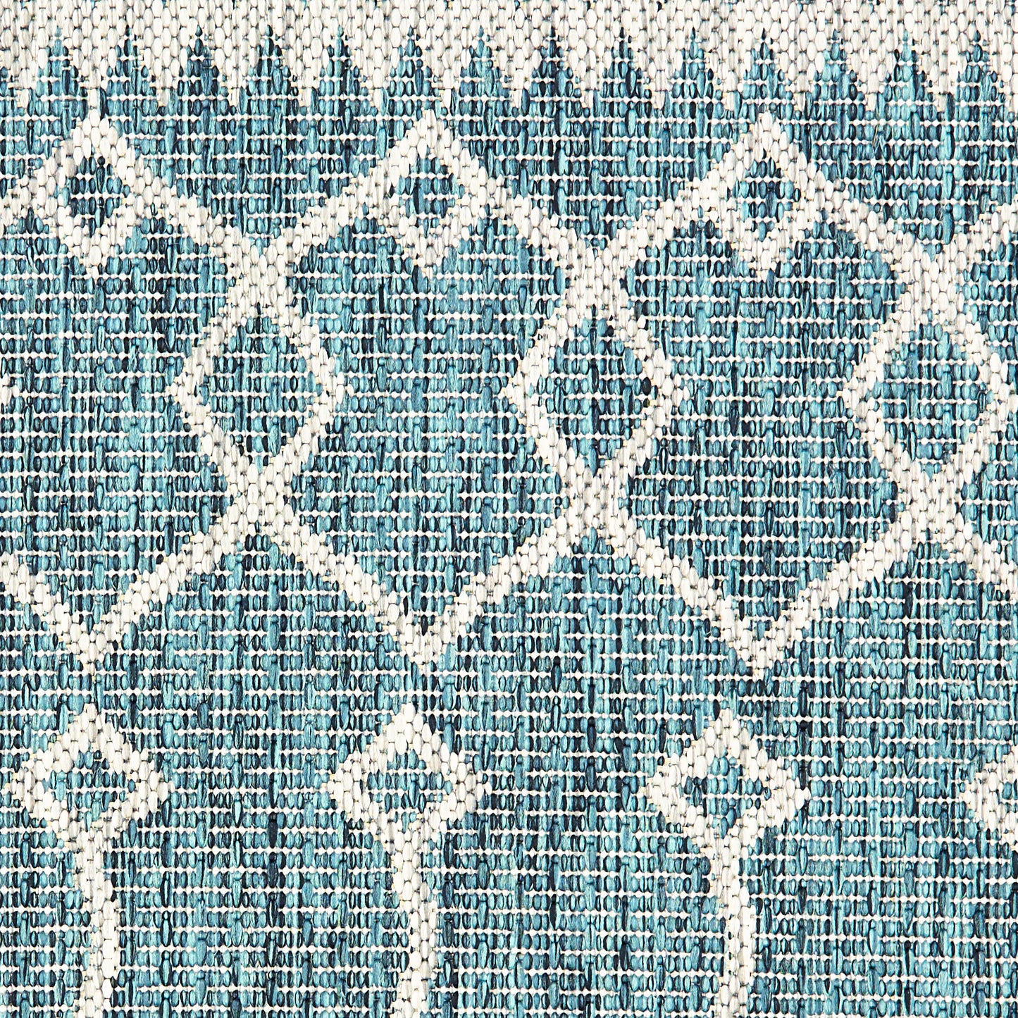 Sunshower-81247 Contemporary Power-Loomed Blue/Gray Polypropylene Indoor/Outdoor Area Rug - LR Home