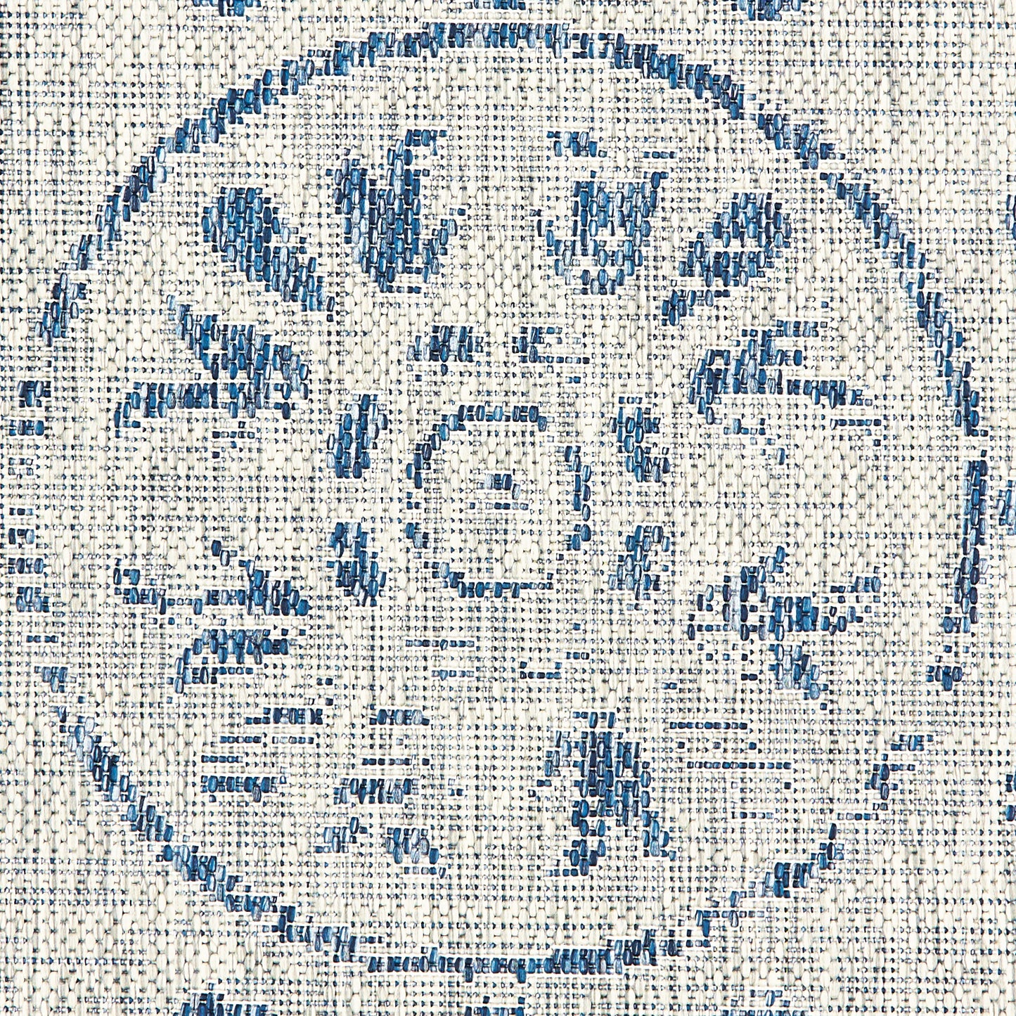Sunshower-81249 Traditional Power-Loomed Navy/Gray Polypropylene Indoor/Outdoor Area Rug - LR Home
