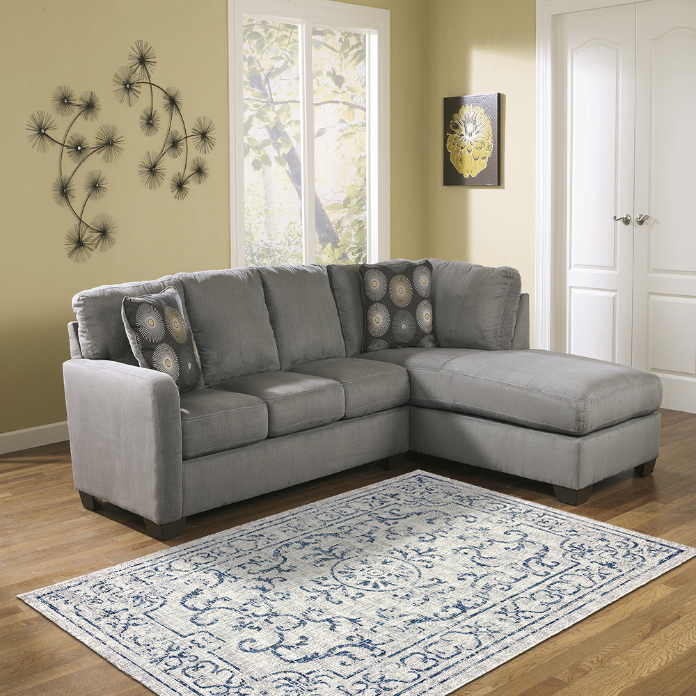SUNSH-81249 Classic/Traditional Machine Made Navy/Gray Polypropylene Indoor/Outdoor Area Rugs - LR Home