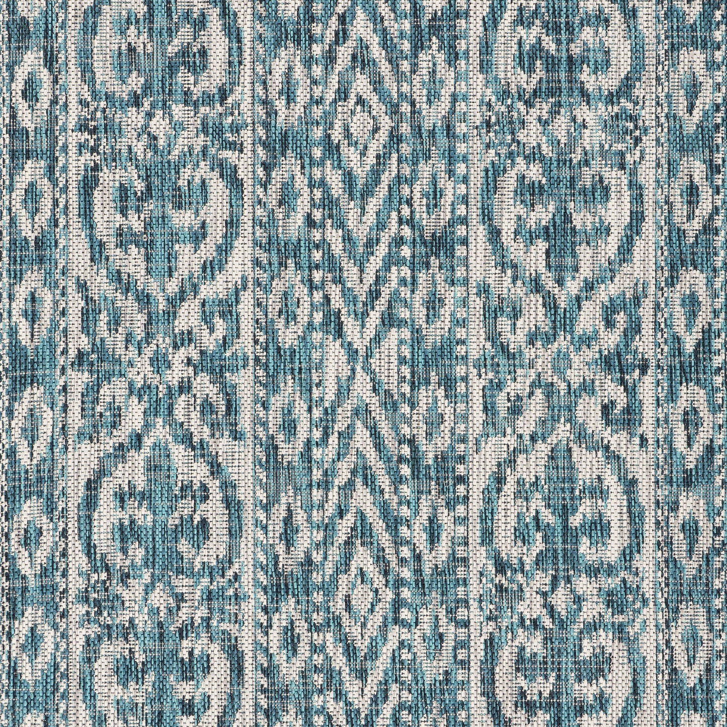 SUNSH-81242 Transitional/Casual Machine Made Teal Polypropylene Indoor/Outdoor Area Rugs - LR Home