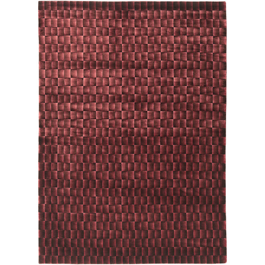 Super Soft-03816 Contemporary Power-Loomed Maroon Indoor Area Rug - LR Home