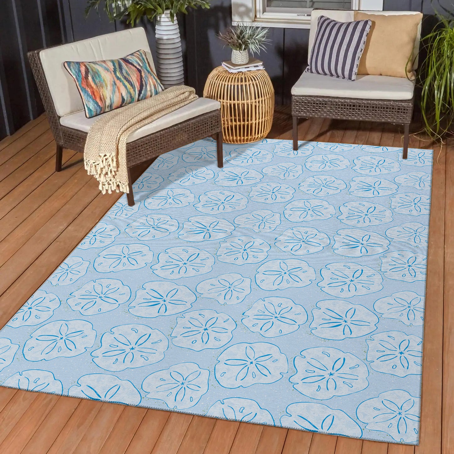Machine Made Seabreeze SZ10 Sky - Dalyn Rugs