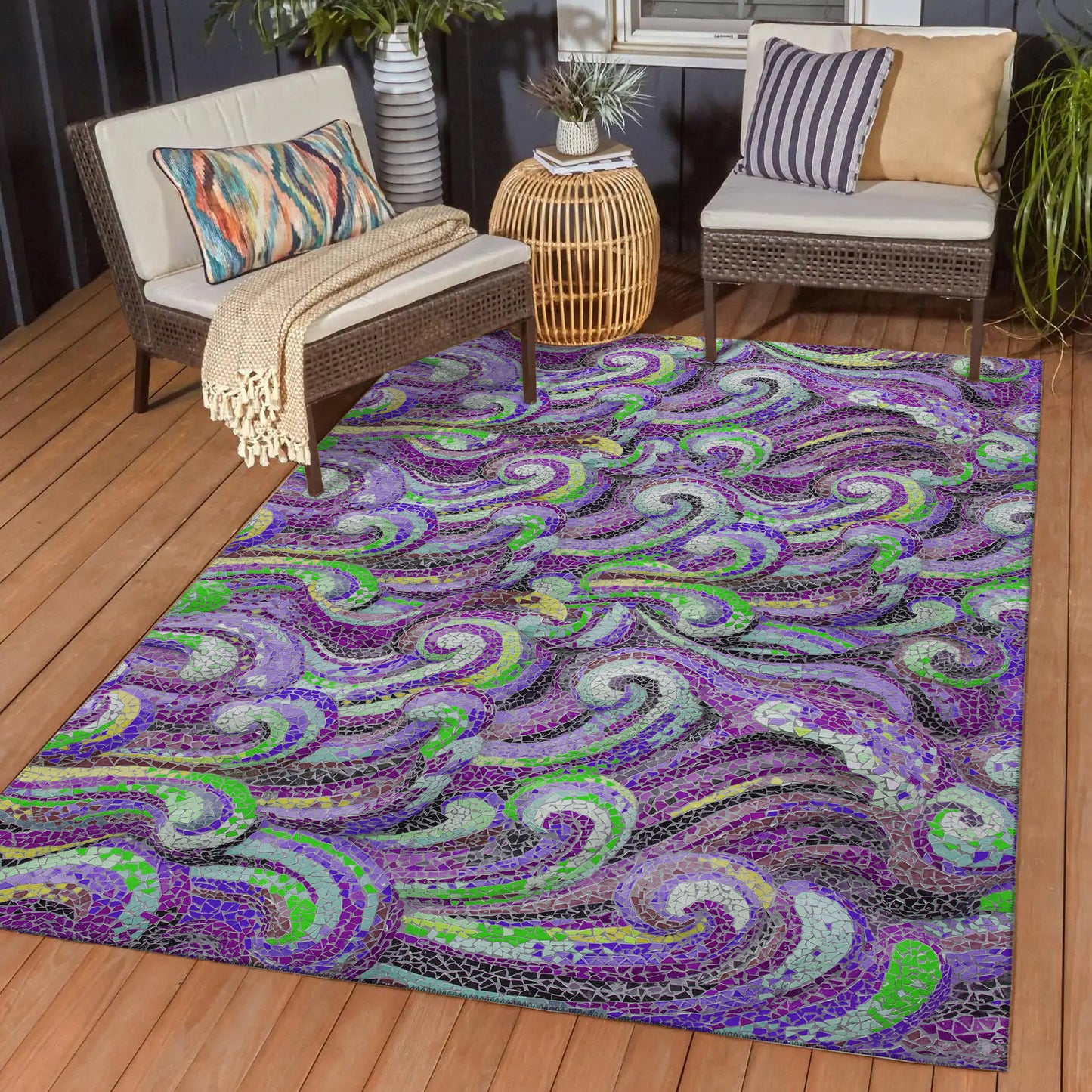 Machine Made Seabreeze SZ14 Violet - Dalyn Rugs