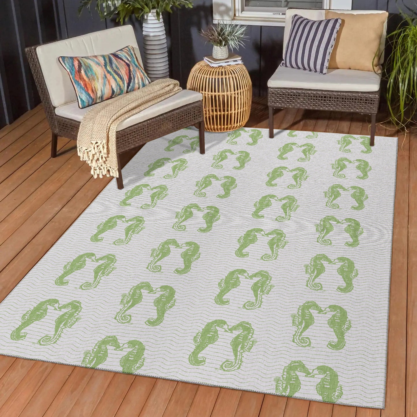 Machine Made Seabreeze SZ15 Lime-In - Dalyn Rugs