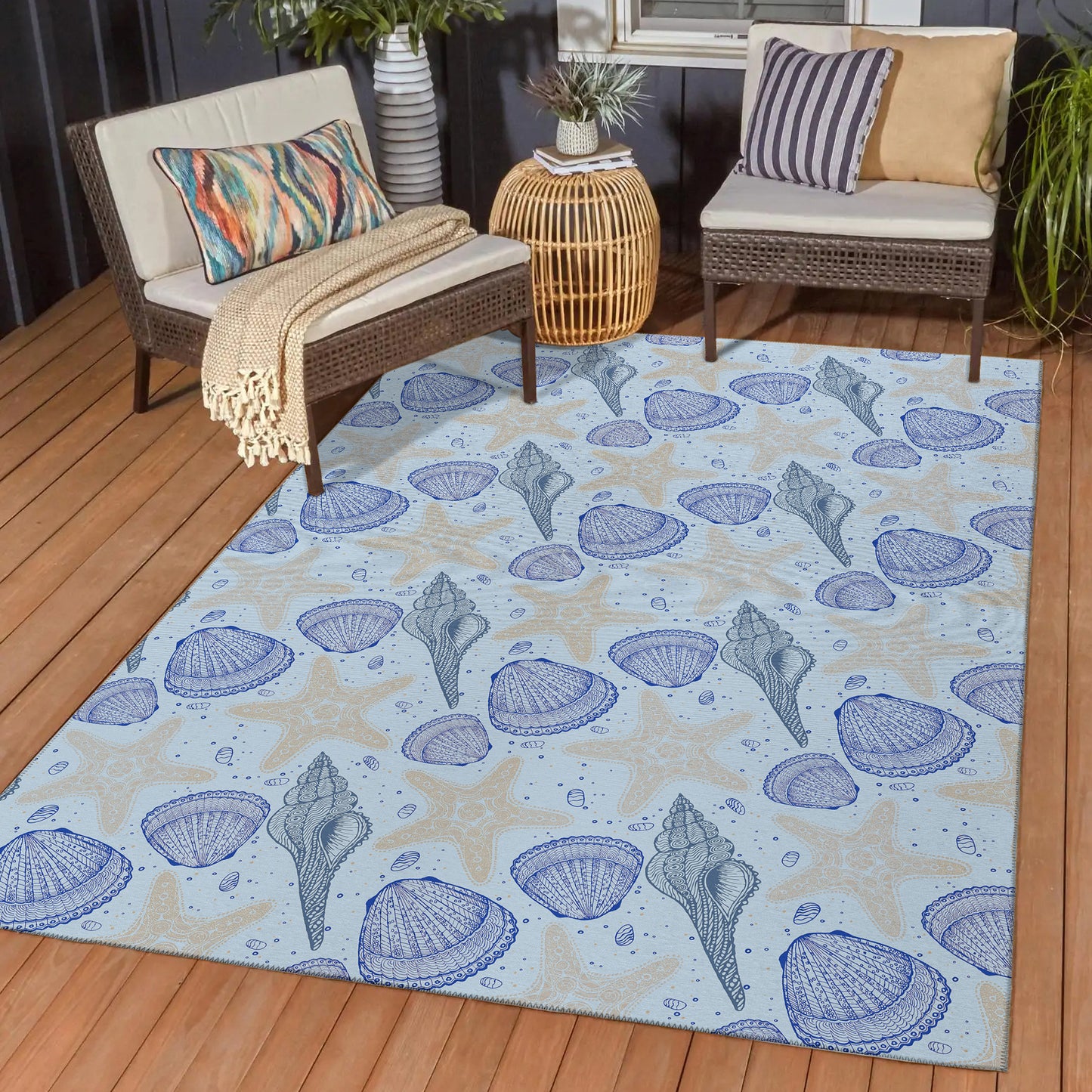 Machine Made Seabreeze SZ4 Sky - Dalyn Rugs