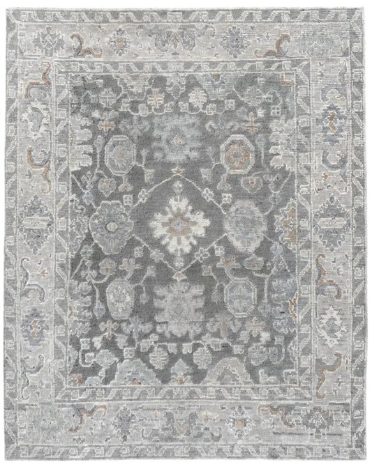 Sophia 2400 Slate Serafina HandknottedArea Rug - KAS