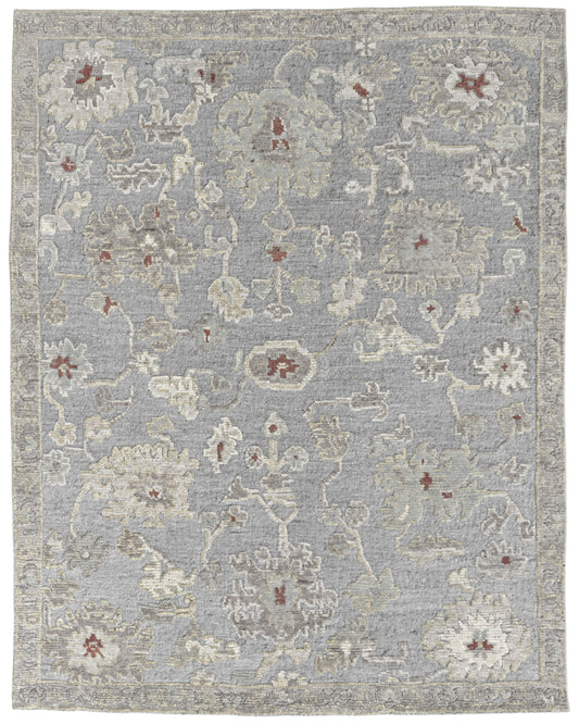 Sophia 2401 Earl Grey Claudette HandknottedArea Rug - KAS