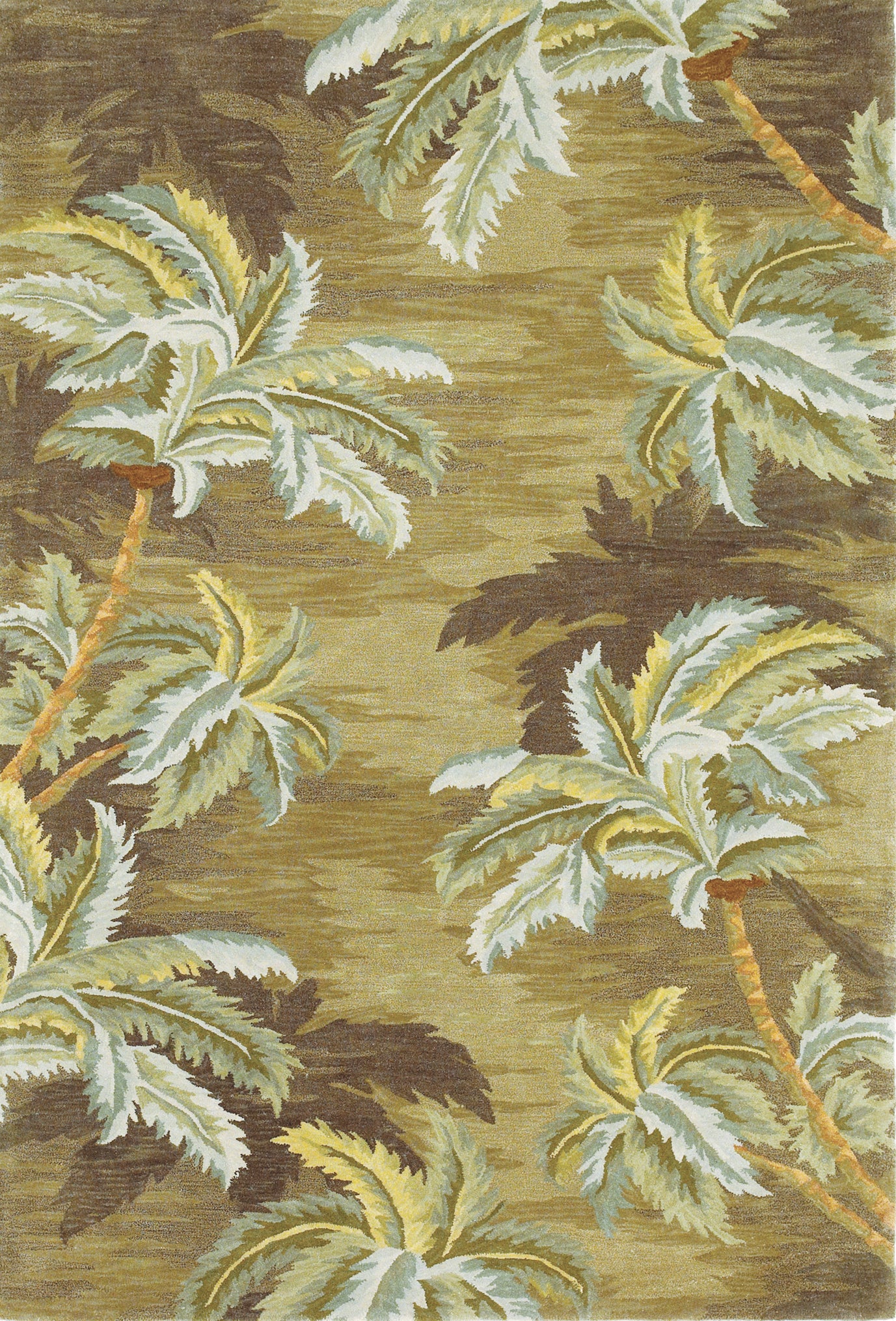 Sparta 3102 Moss Palm Trees Hand Tufted Area Rug - KAS – Rug Gallery Outlet