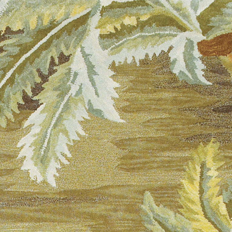 Sparta 3102 Moss Palm Trees Hand Tufted Area Rug - KAS