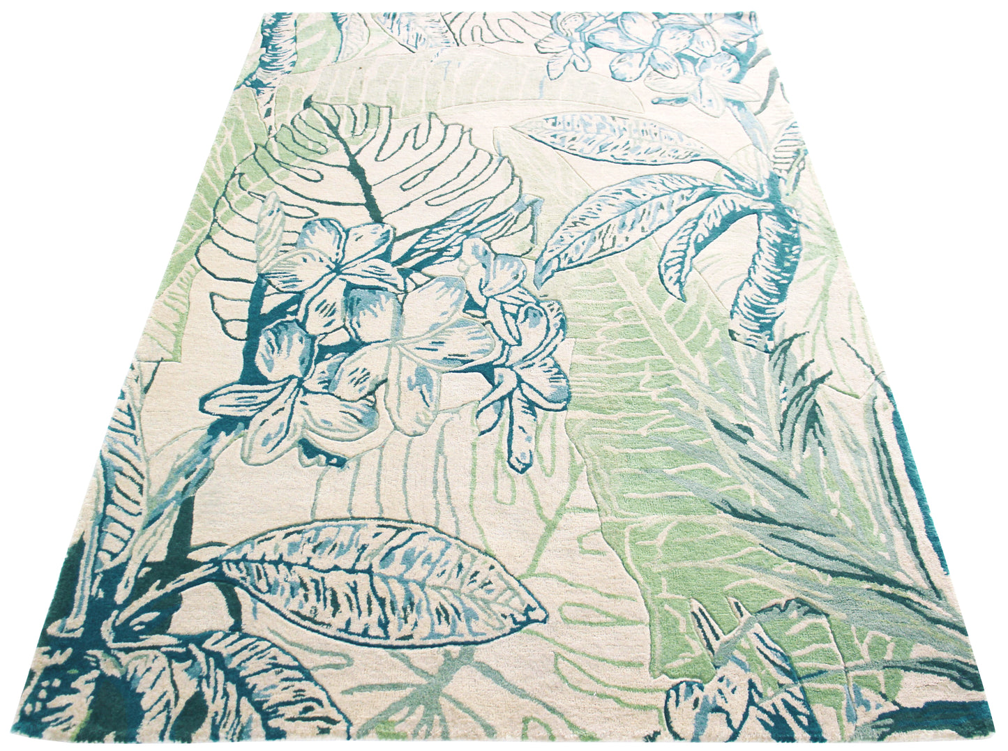 Sparta 3184 Ivory/Green Foliage Hand Tufted Area Rug - KAS