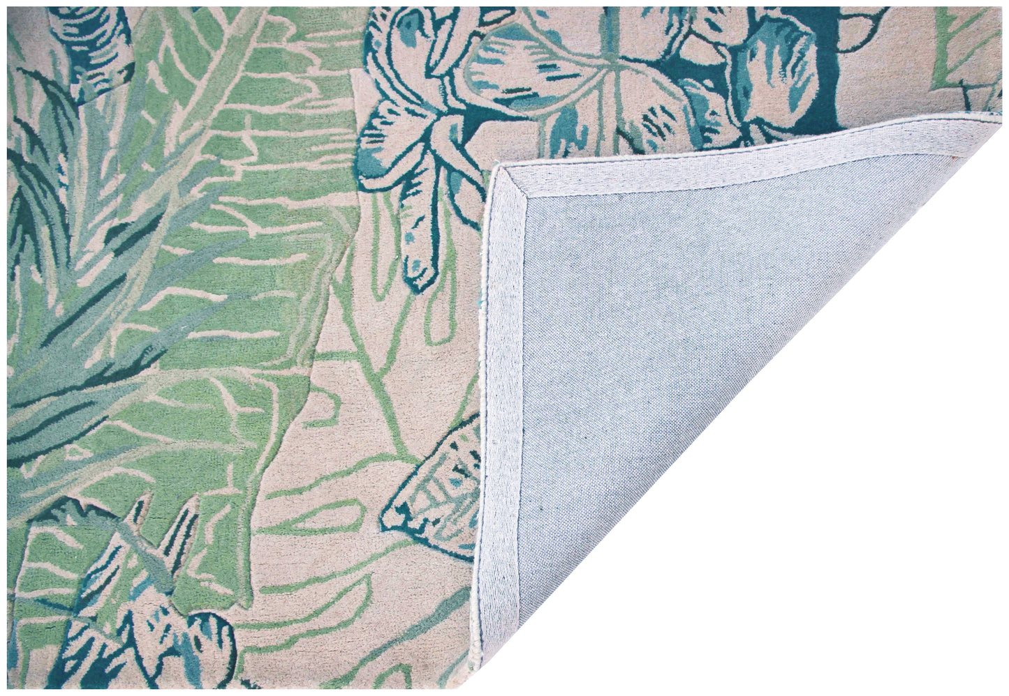 Sparta 3184 Ivory/Green Foliage Hand Tufted Area Rug - KAS