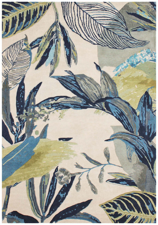 Sparta 3185 Ivory/Blue Sanctuary Hand Tufted Area Rug - KAS