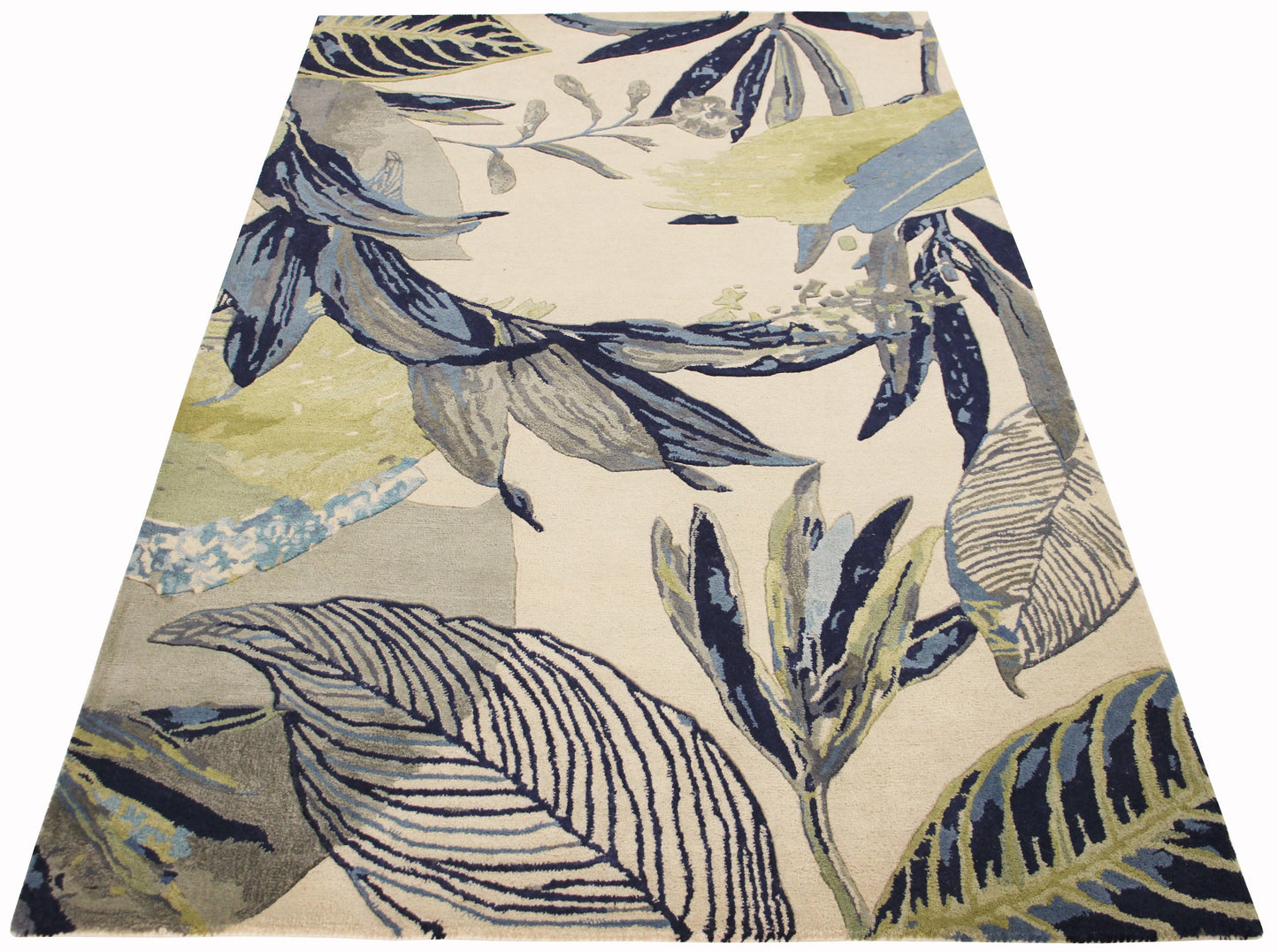 Sparta 3185 Ivory/Blue Sanctuary Hand Tufted Area Rug - KAS