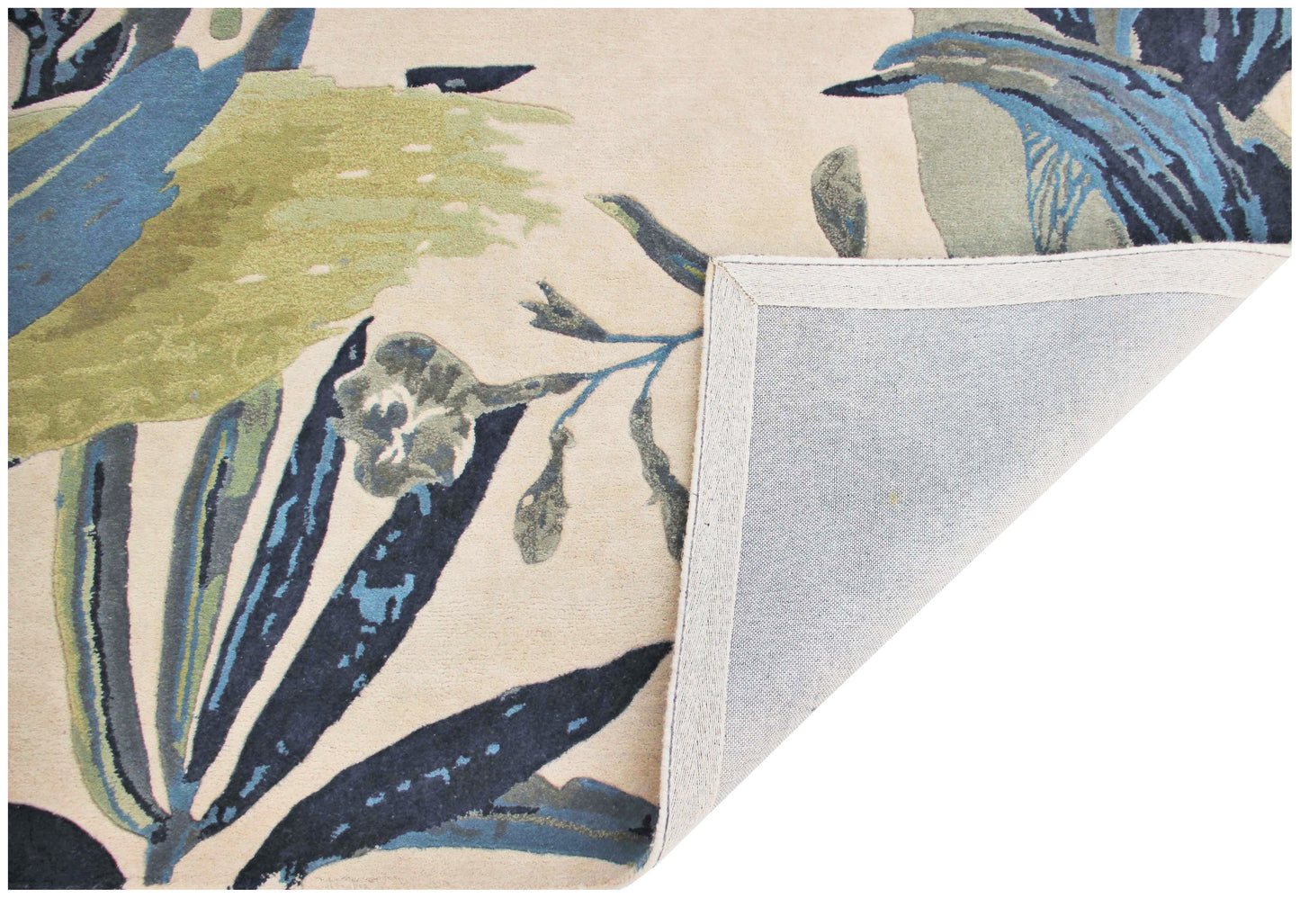 Sparta 3185 Ivory/Blue Sanctuary Hand Tufted Area Rug - KAS