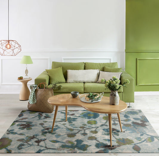 Stella 6258 Teal Reflections Machine Woven Performance Area Rug - KAS