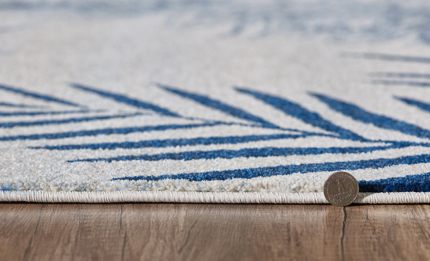 Stella 6266 Ivory/Navy Fauna Machine Woven Performance Area Rug - KAS