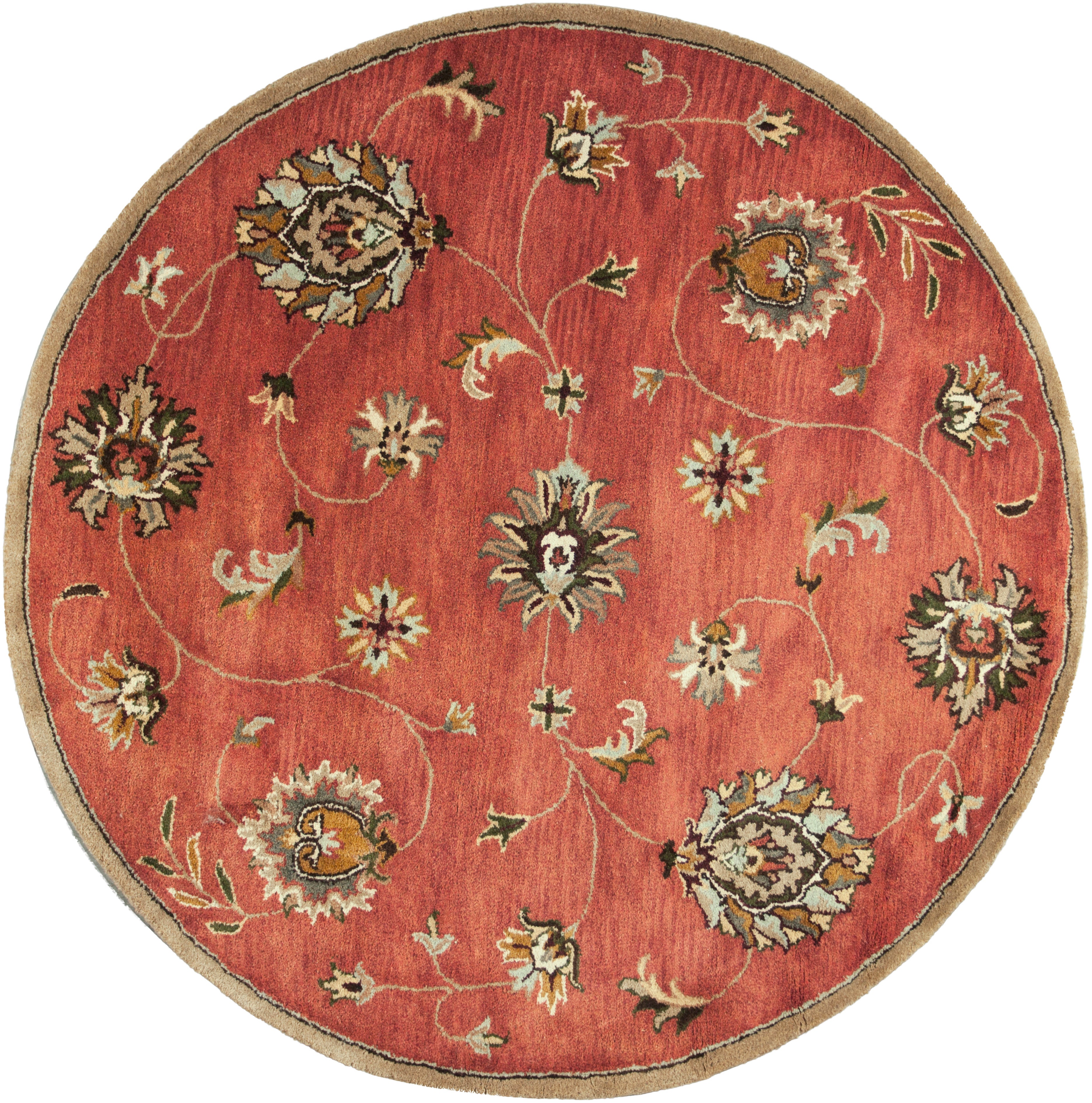 Syrian Rug Small Syriana 6008 Sienna Allover Mahal Hand Tufted Area Rug - KAS – Rug ...