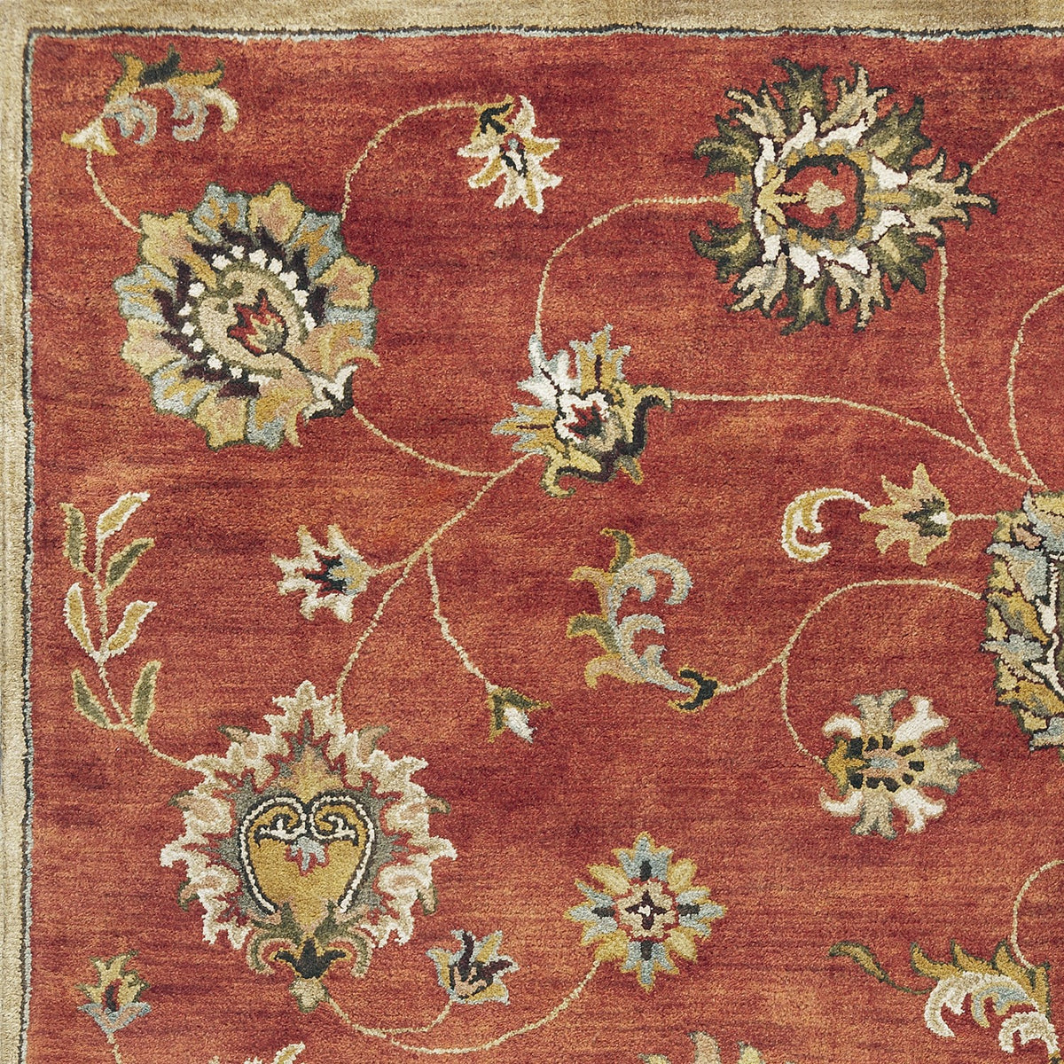Syrian Rug Small Syriana 6008 Sienna Allover Mahal Hand Tufted Area Rug - KAS – Rug ...