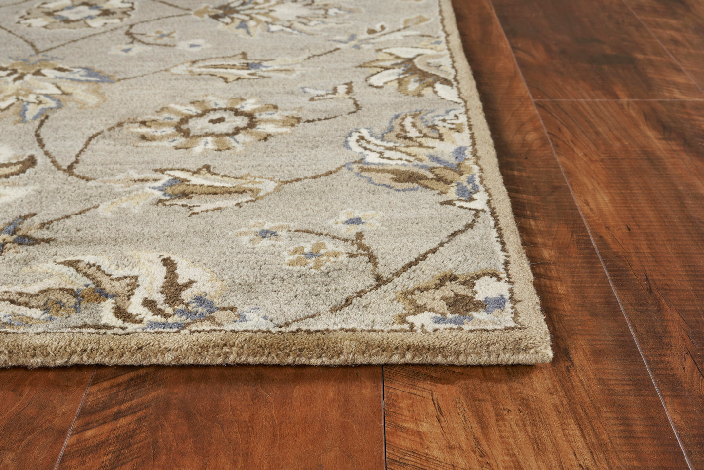 Syriana 6028 Grey Allover Kashia Hand Tufted Area Rug - KAS