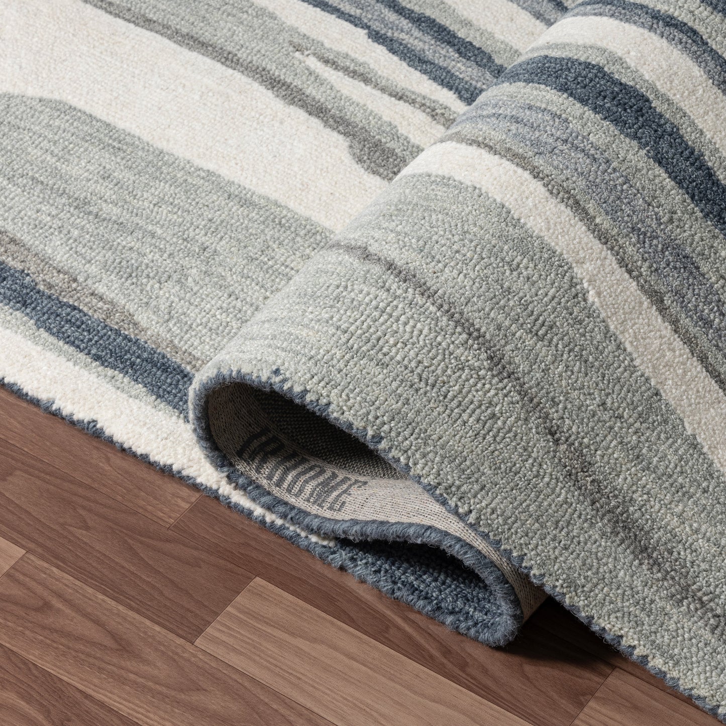 Tahoe-82652 Contemporary Hand-Tufted Blue/Seafoam Cotton Indoor Area Rug - LR Home