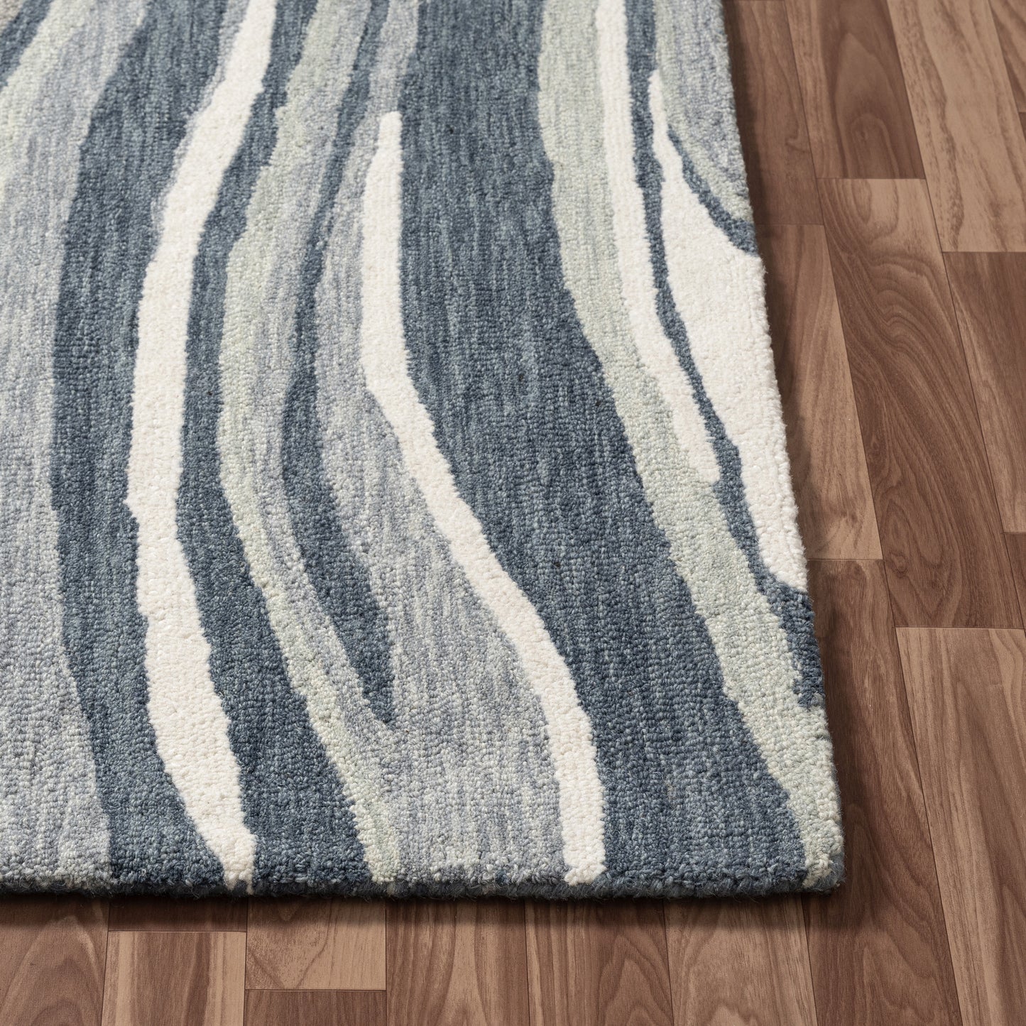 Tahoe-82652 Contemporary Hand-Tufted Blue/Seafoam Cotton Indoor Area Rug - LR Home