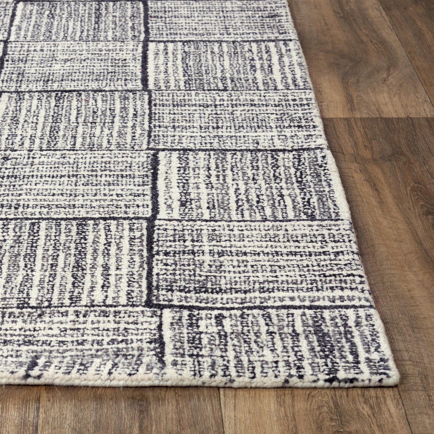 Taylor TAY863 Charcoal Hand Tufted Rug - Rizzy