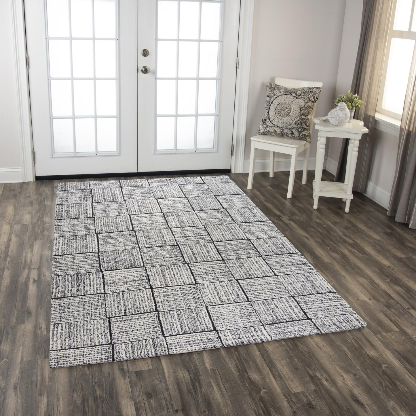 Taylor TAY863 Charcoal Hand Tufted Rug - Rizzy