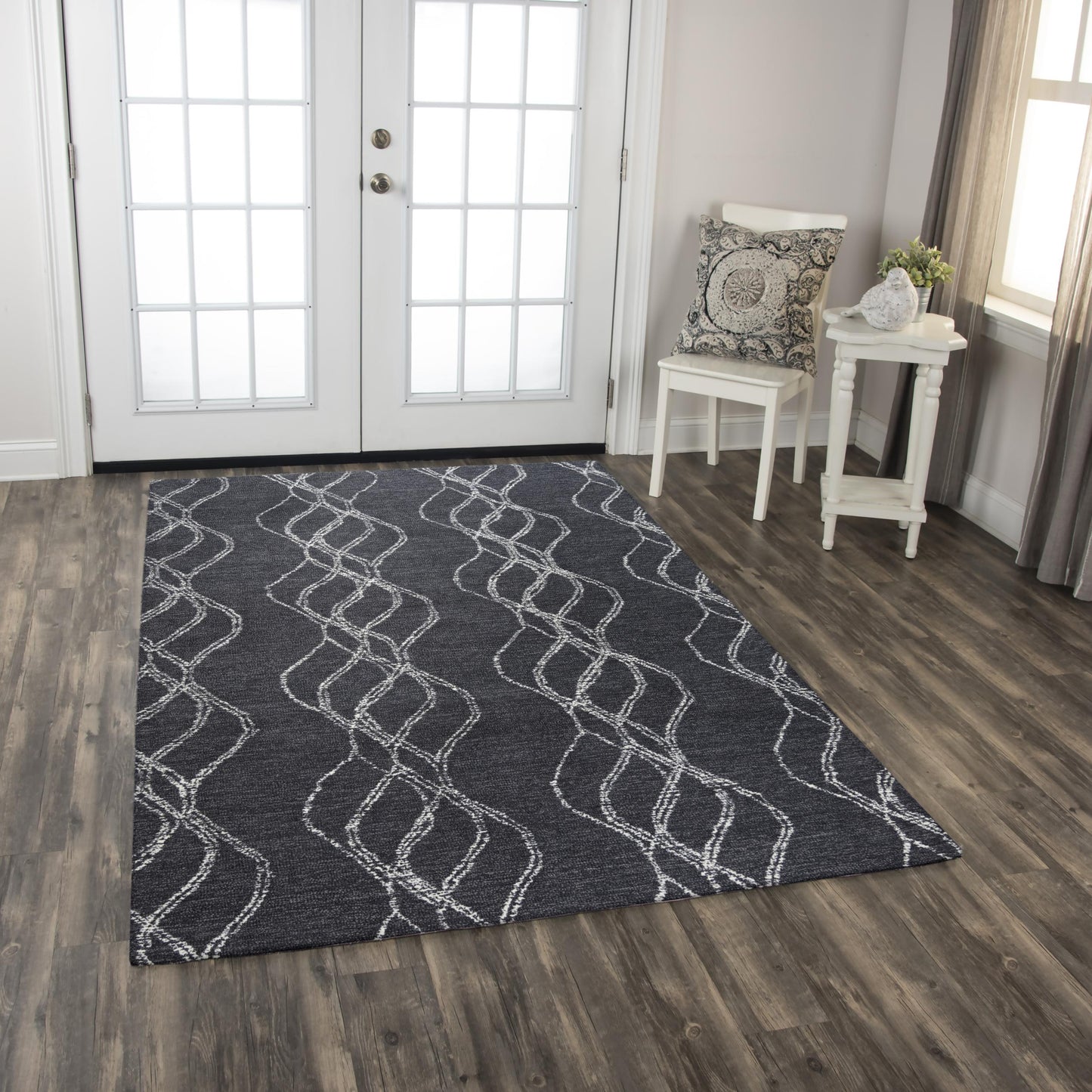 Taylor TAY870 Charcoal Hand-Tufted Rug - Rizzy