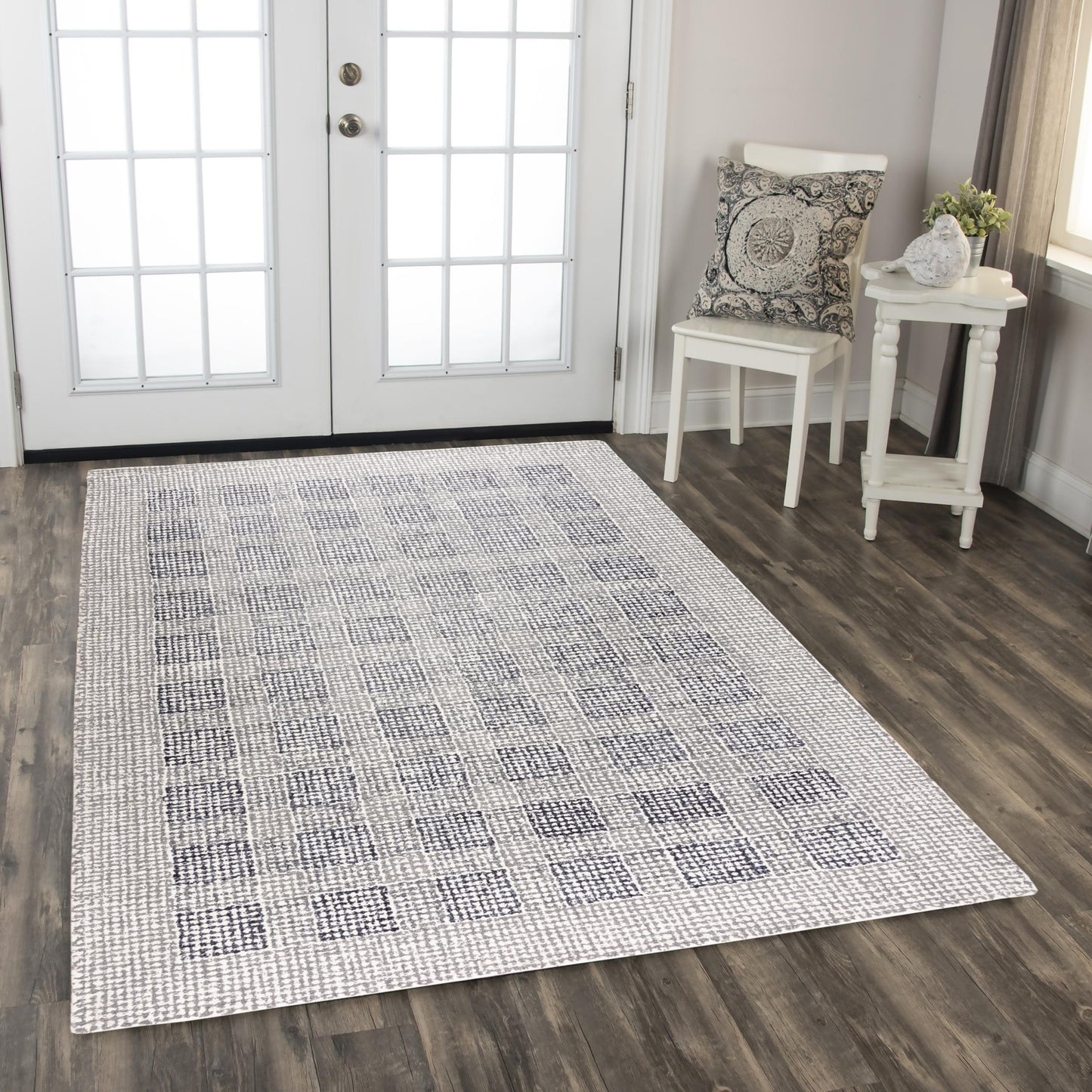 Taylor TAY876 Charcoal Hand-Tufted Rug - Rizzy