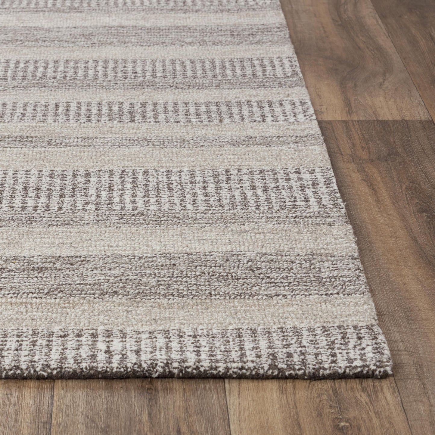 Taylor TAY882 Brown/Natural Hand-Tufted Rug - Rizzy