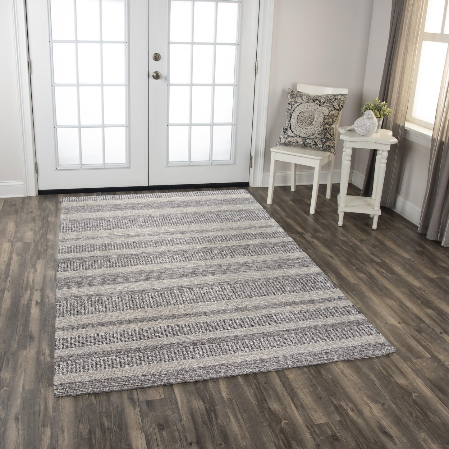 Taylor TAY882 Brown/Natural Hand-Tufted Rug - Rizzy