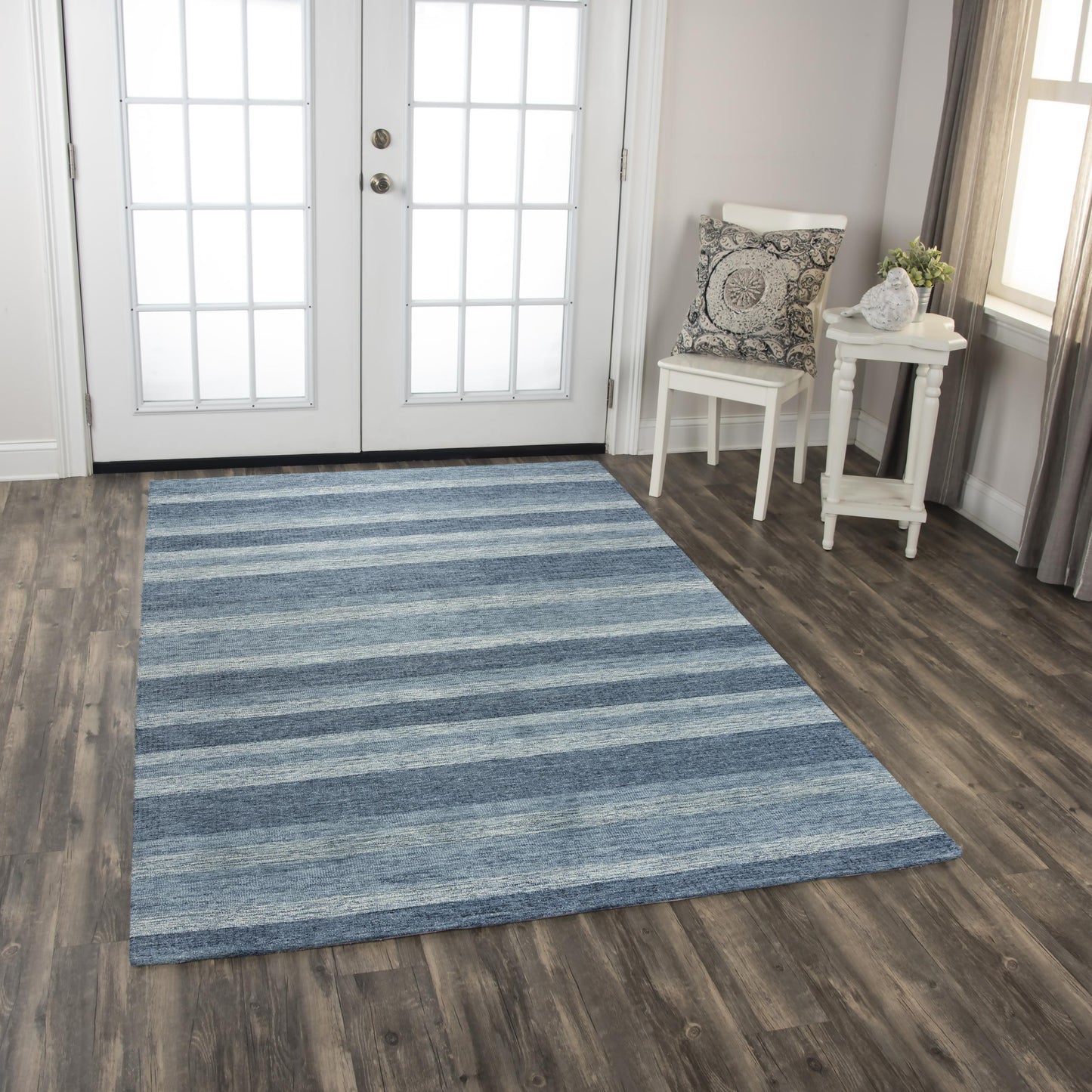 Taylor TAY883 Blue Hand-Tufted Rug - Rizzy