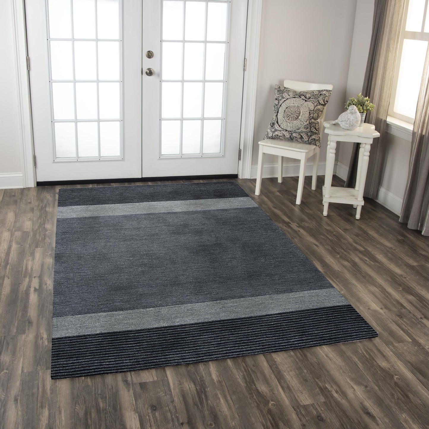 Taylor TAY887 Charcoal Hand-Tufted Rug - Rizzy