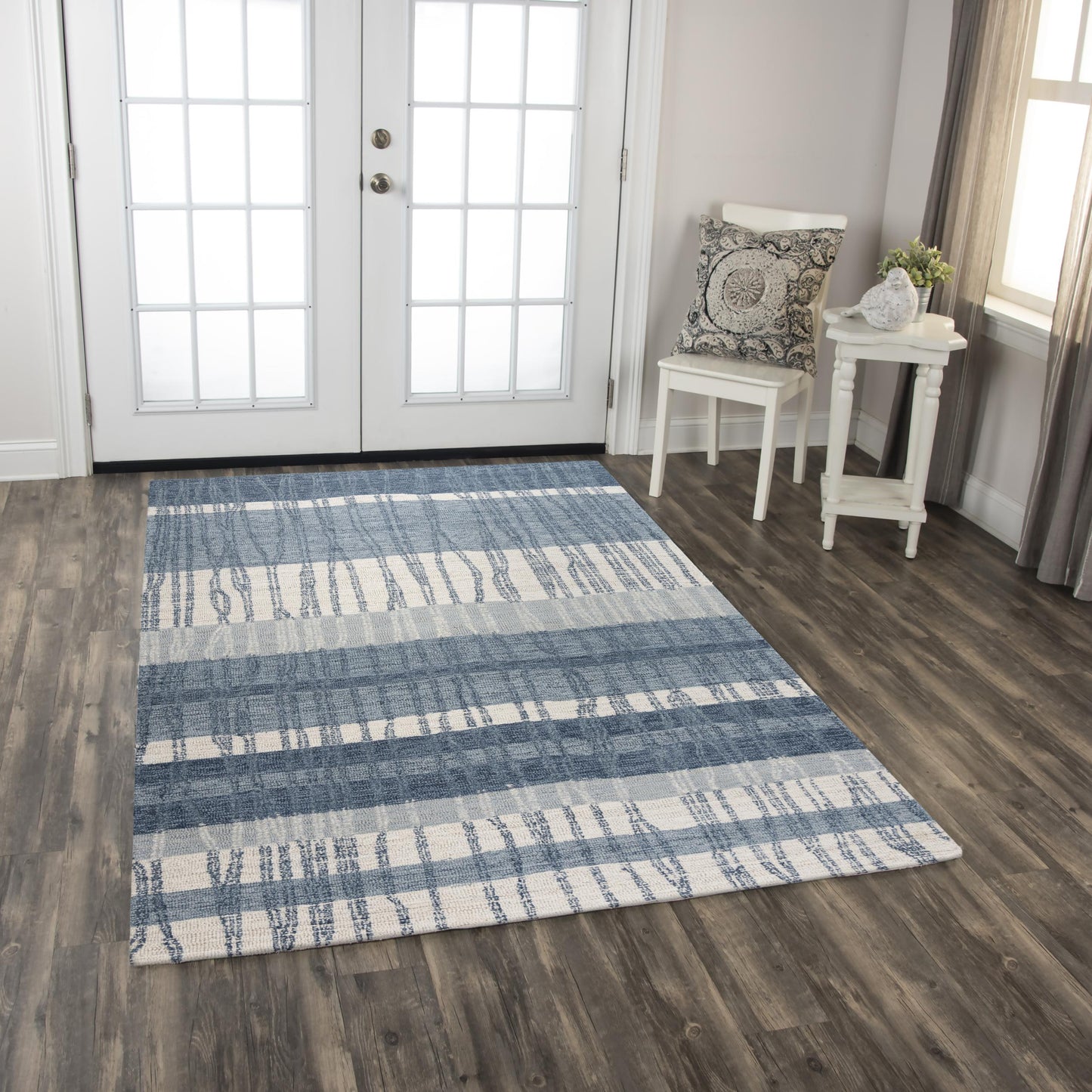 Taylor TAY888 Blue Hand-Tufted Rug - Rizzy