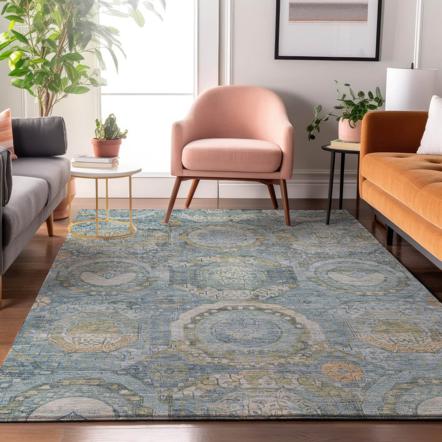 Machine Made Tabrook TB14 Blue - Dalyn Rugs