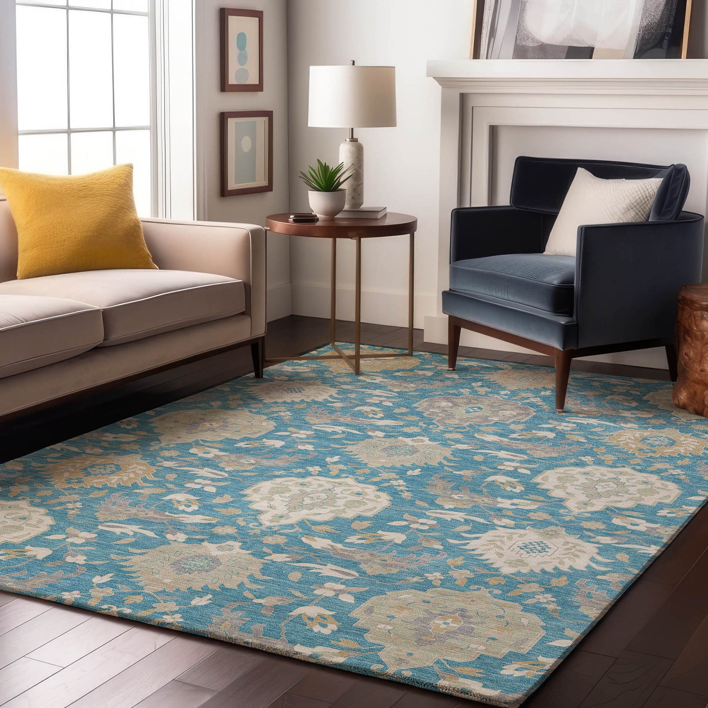 Machine Made Tabrook TB4 Blue - Dalyn Rugs