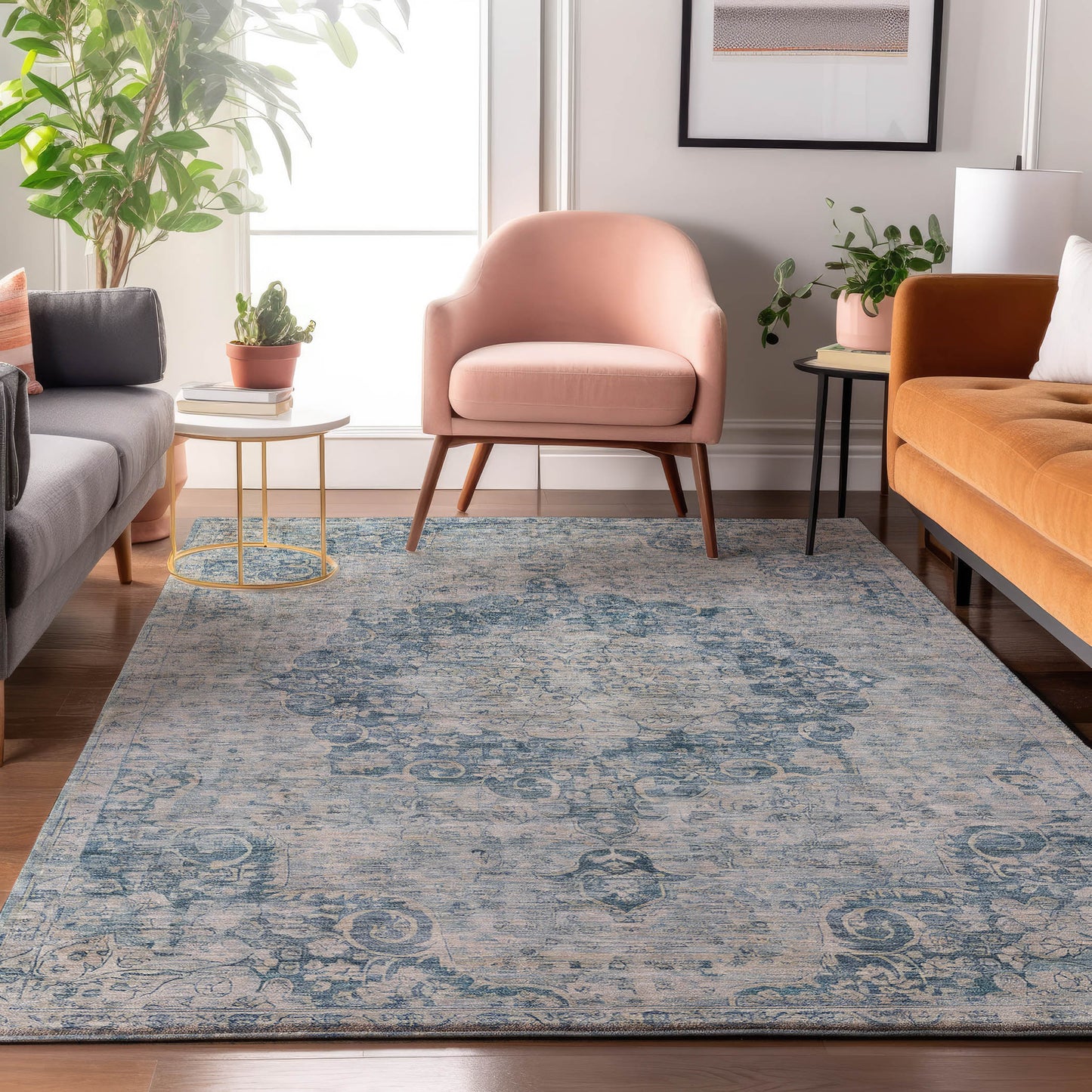 Machine Made Tabrook TB5 Blue - Dalyn Rugs