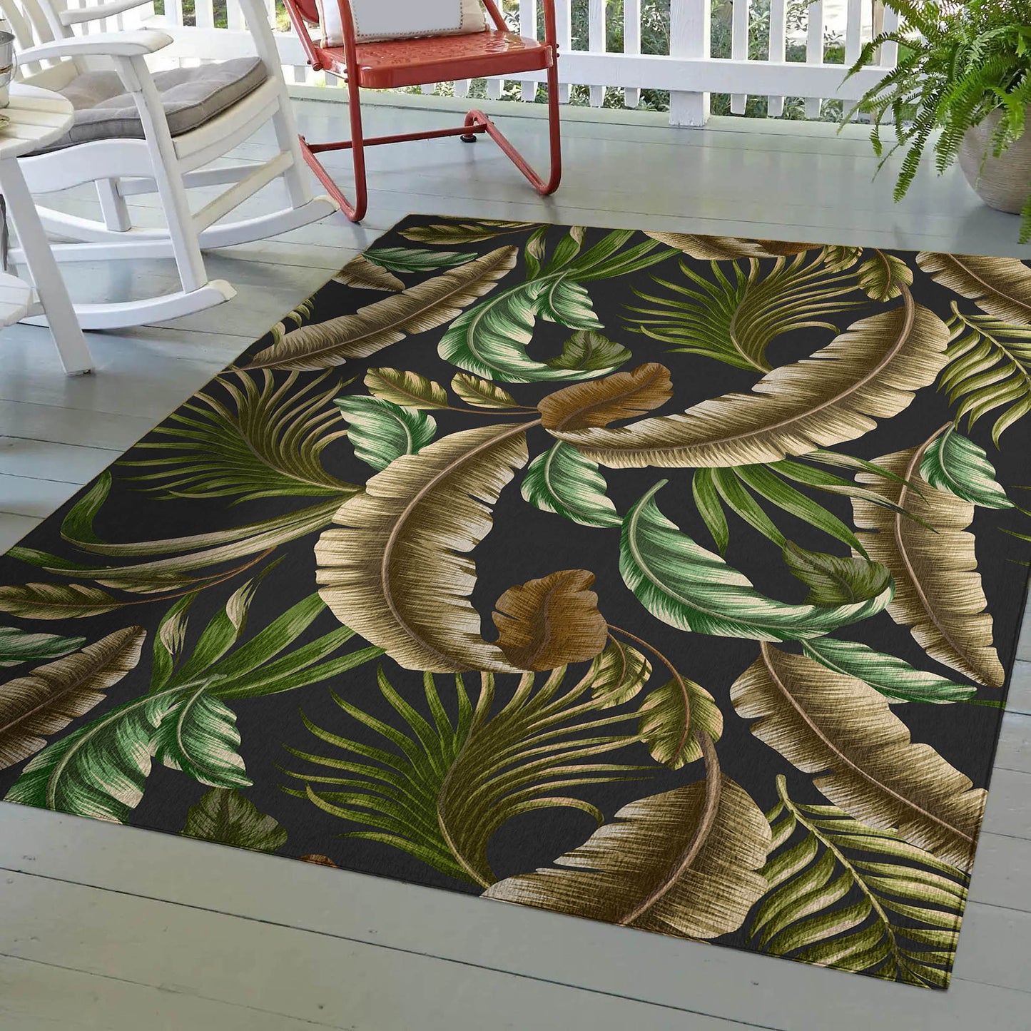 Machine Made Tropics TC1 Black - Dalyn Rugs