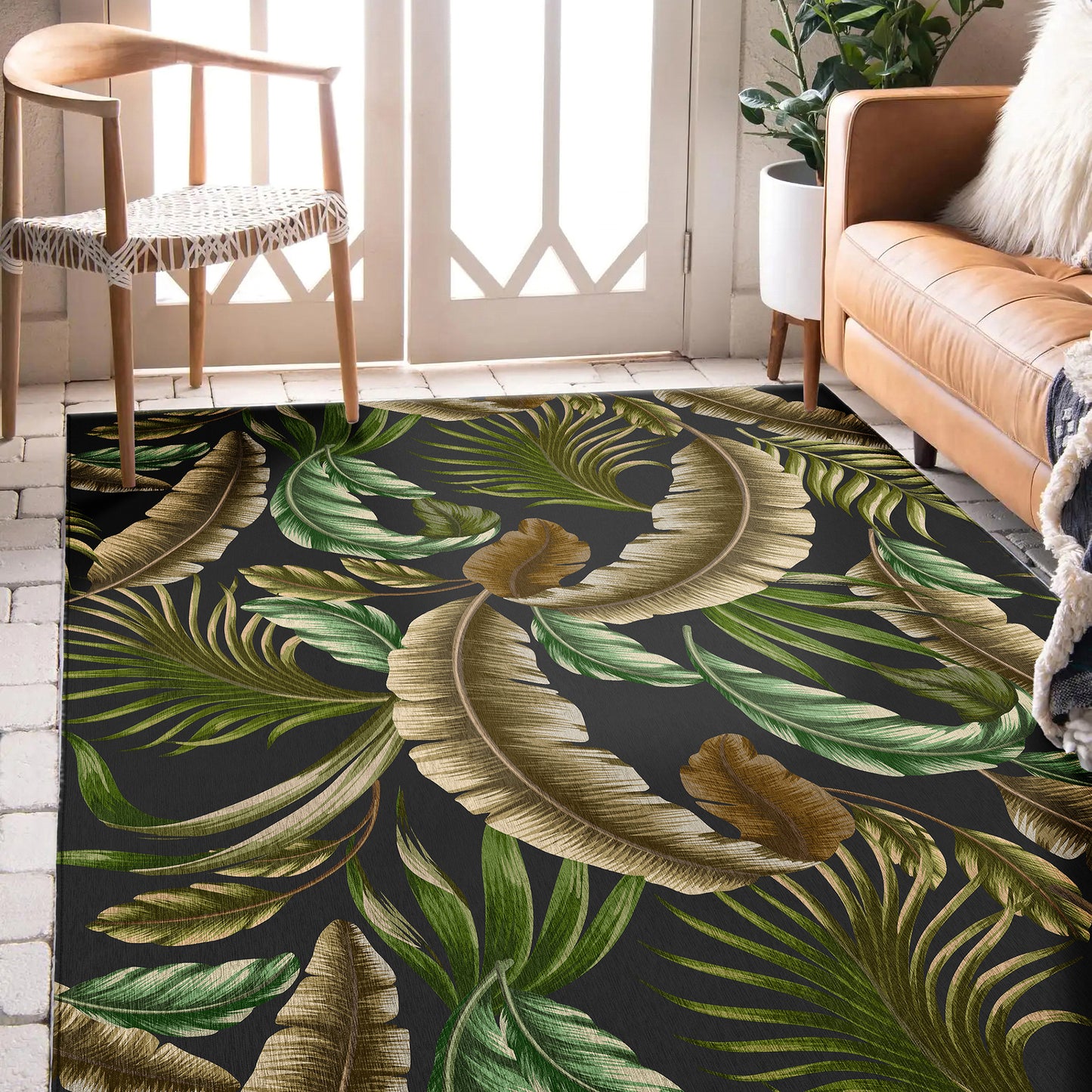 Machine Made Tropics TC1 Black - Dalyn Rugs