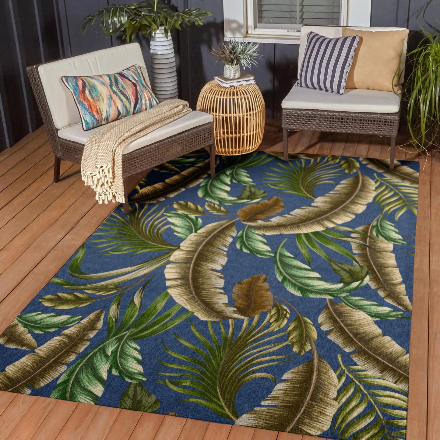 Machine Made Tropics TC1 Indigo - Dalyn Rugs